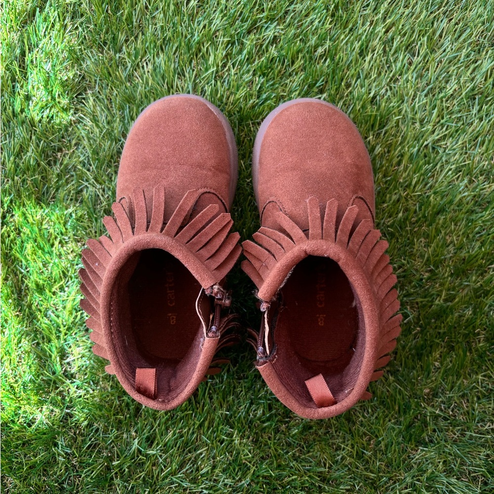 Carter's Tan Fringe Kids Boots
